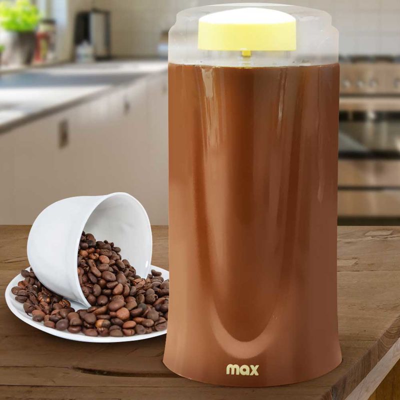 Image of Max Casa - Macina Caffe' Macinino Elettrico Macinacaffe' con Lame in Acciaio Inox 150W Max