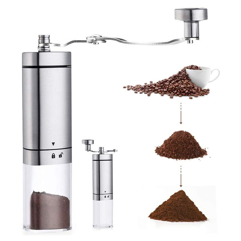 Macinacaffè Manuale con Bordo Conico Regolabile in...