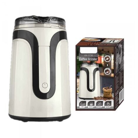 Macinacaffe Elettrico con Lame in Acciaio Inossidabile Base in Alluminio Capacita 60g 150W Macinatura Istantanea per Caffe Espresso Cappuccino