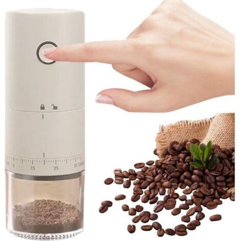 Macinacaffè - Macinacaffè elettrico per uso domestico - 38 livelli di macinatura - Ricaricabile tramite USB - Adatto anche per erbe aromatiche