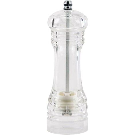 Macinapepe macinasale da tavolo in acrilico e ceramica 15 cm