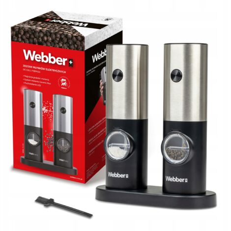 MACINASALE ELETTRICO A BATTERIA PER PEPE E SALE MACINASALE 2 PEZZI WEBBER