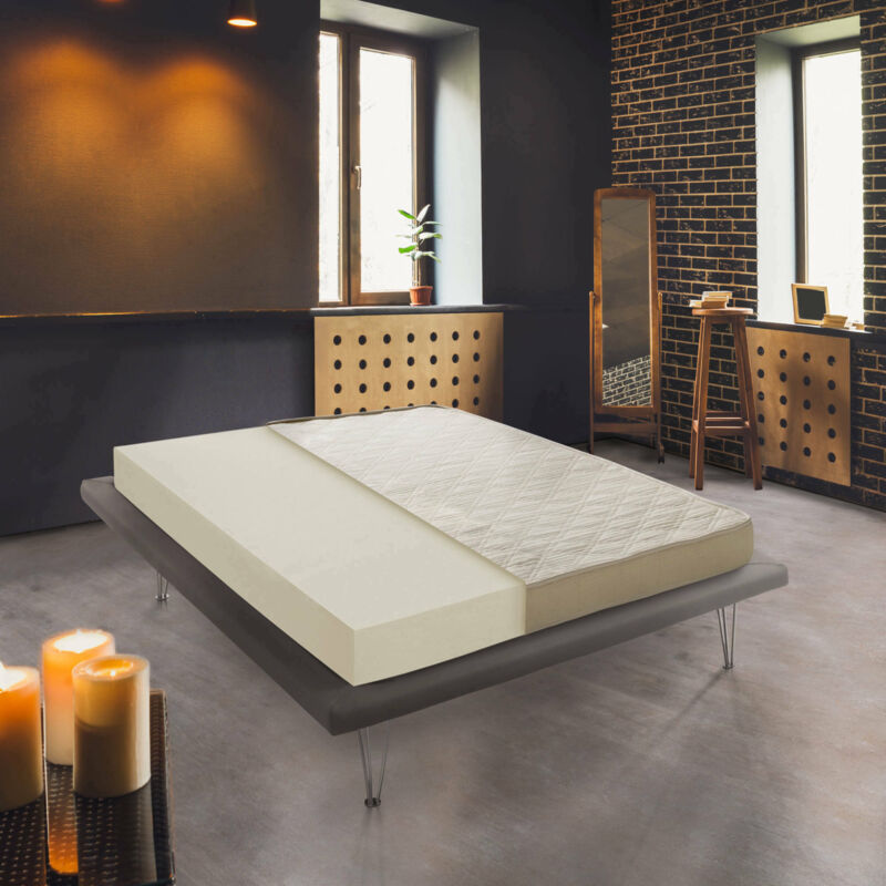 Hydrogen Matratze Quadrat und eine Hälfte, Made in Italy, Herausnehmbare Matratze aus Wasserschaum, Anti-Milben und Hypoallergen, cm 120x190 h14