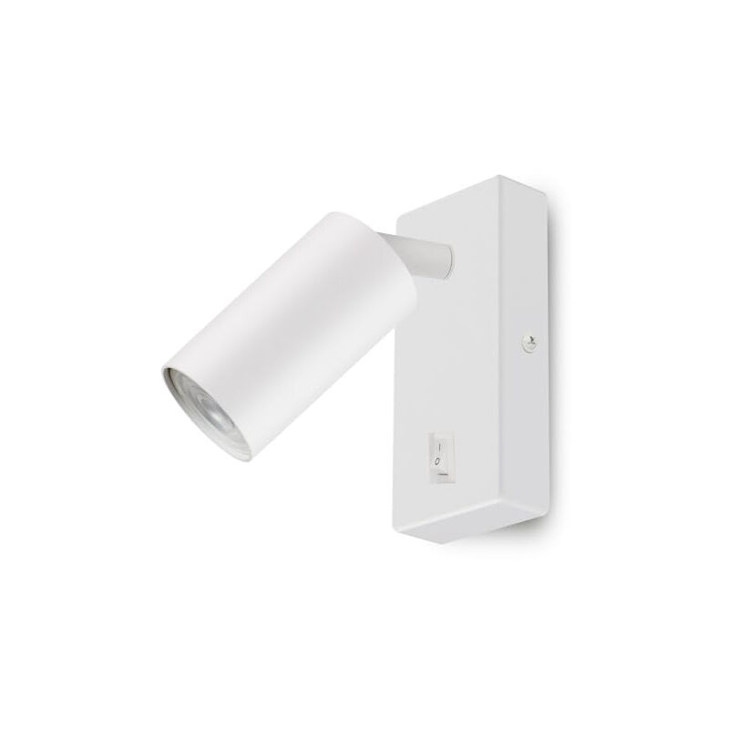 Applique/applique murale, spot, rond, GU10, avec interrupteur 55X100MM, blanc, MCE369 w - Maclean