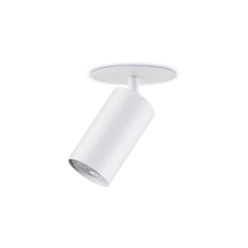 Maclean Luminaire Encastré/tube, Spot, Rond, Aluminium, Gu10, 55x100mm, Blanc, Mce364 W
