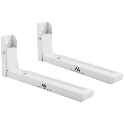 Maclean MC-915 W Support universel pour four à micro-ondes Support mural réglable Blanc Gain de place 30 kg