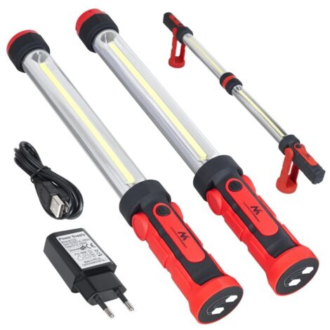MACLEAN MCE230 COB LED XXL 2X LAMPE D'ATELIER LAMPE DE TRAVAIL CROCHET MAGNÉTIQUE DUAL MODES 1200 LUMENS MAXIMUM