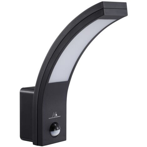 MACLEAN MCE244 B LAMPE LED AVEC DÉTECTEUR DE MOUVEMENT PIR NOIR 10W IP54 750LM BLANC (4000K)