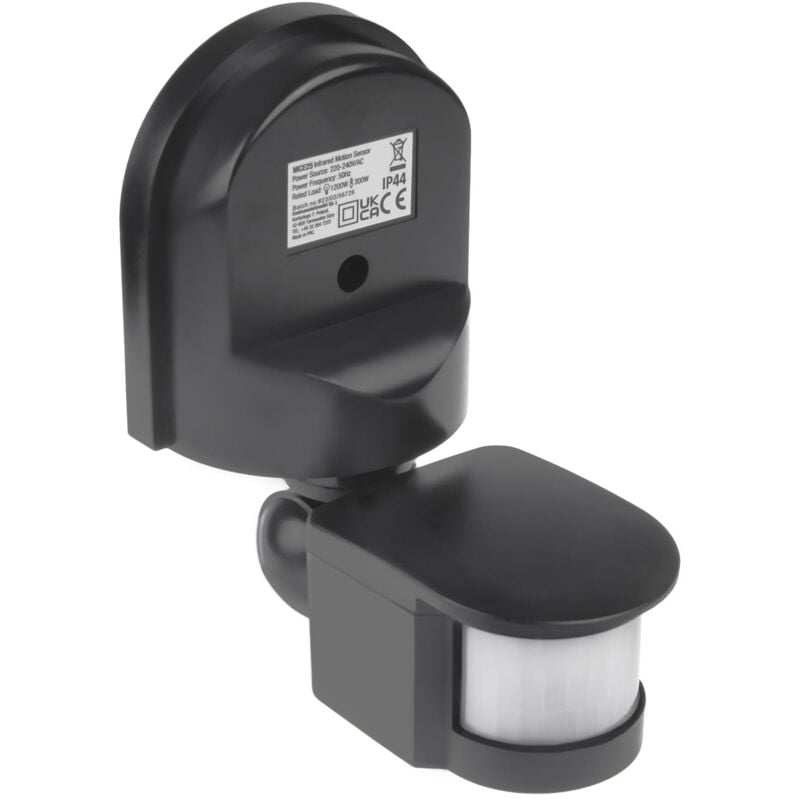 Maclean - MCE25 gr détecteur de mouvement et de crépuscule mural 180° max 1200W gris