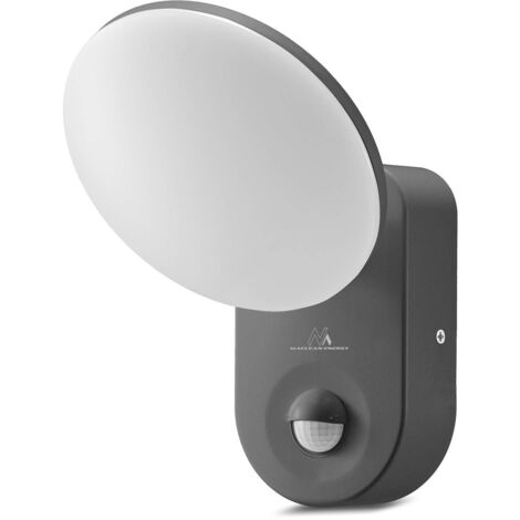 Maclean MCE367 Lampada da parete a LED con sensore di movimento PIR Sensore Crepuscolare Regolabile Interno Esterno IP65 Luce Bianco (15W (1100lm))