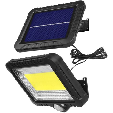 Maclean MCE438 Lampada Faretto LED Solare con Sensore di Movimento e Crepuscolare 5W 6000 K Esterno Cortile (1x Faretto)