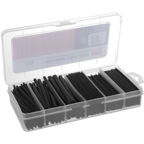 Maclean MCTV-545 Set di Guaine termorestringenti Colore Nero