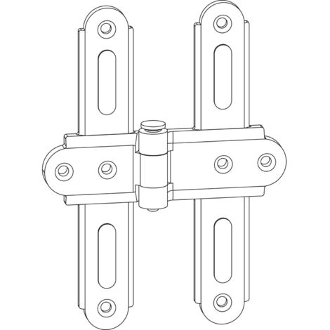 MACO RUSTICO Ladenmittelkreuzband, Versatz 0-25mm, Abstand 25mm, schwarz