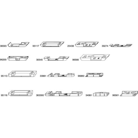 MACO SKB-SE/Z Rastplattengarnitur, Falzluft 12 mm, Eurofalz 20 mm (455714)