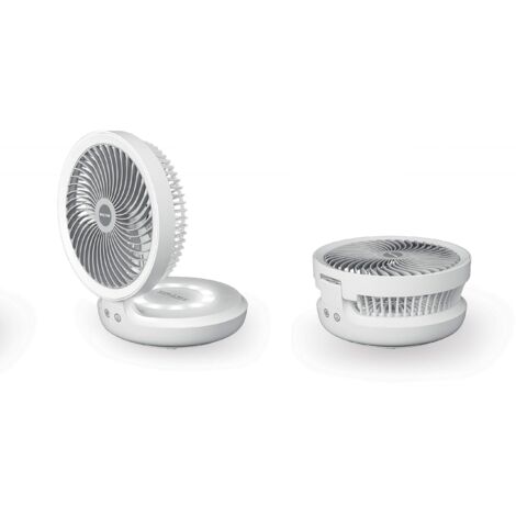 Macom 990 Ventilatore Cordless da Tavolo Enjoy & Relax Bianco
