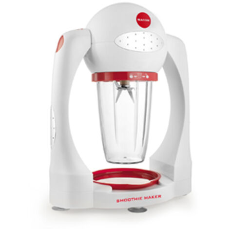 MACOM Just Kitchen 852 Smoothie Maker Frullatore, Colore Bianco/Rosso Automatico con 72.000 rotazioni al Minuto, 300 W, 0.5 Litri, Plastica