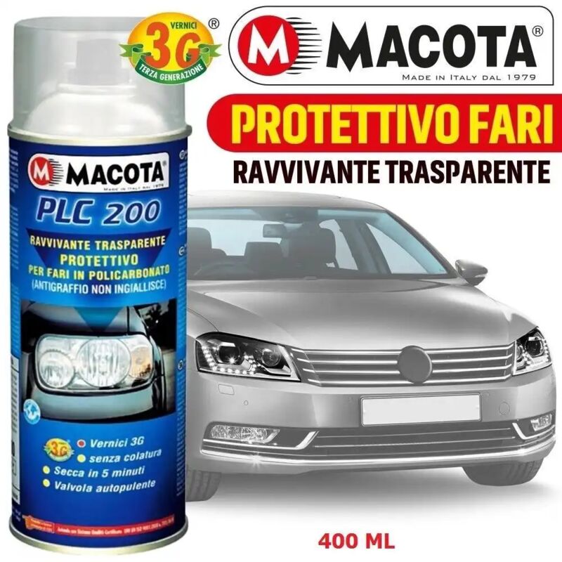 Macota - plc 200 Ravvivante Trasparente Fari Protettivo Vernice Spray 400 ml