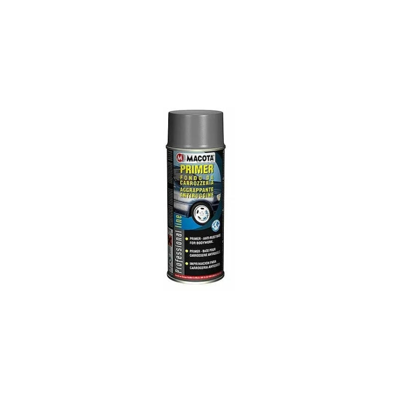 Image of Primer Fondo spray Carrozzeria Aggrappante Antiruggine Carrozziere 400 ml – col. nero - Macota