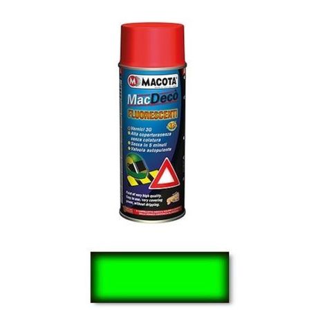 MACOTA Tuning Vernice Spray Fluorescente Smalto Acrilico NON COLA Colore - Verde Fluo