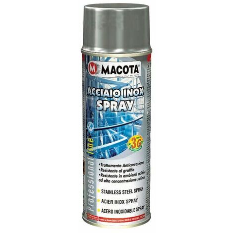 Macota Vernice Acciaio INOX spray anti graffio anticorrosione bomboletta 400 ml – tinta CHIARA