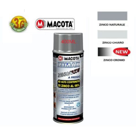 MACOTA zinco 98% spray a freddo ZIMAX 400 ml 3 versioni – CHIARO