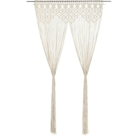 Macrame Curtain 140x240 cm Cotton vidaXL