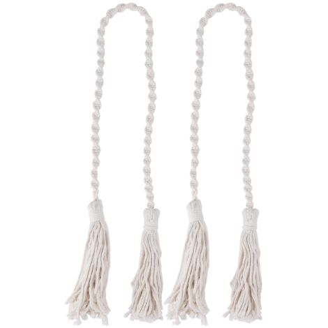 Macrame Curtain Tieback Curtain Tied Ball Hand-woven Cotton Straps Hanging Ball Decoration Creative Curtain Accessories