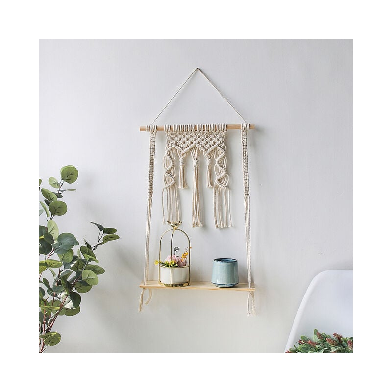 Macrame mensola a muro Boho decorazioni per la