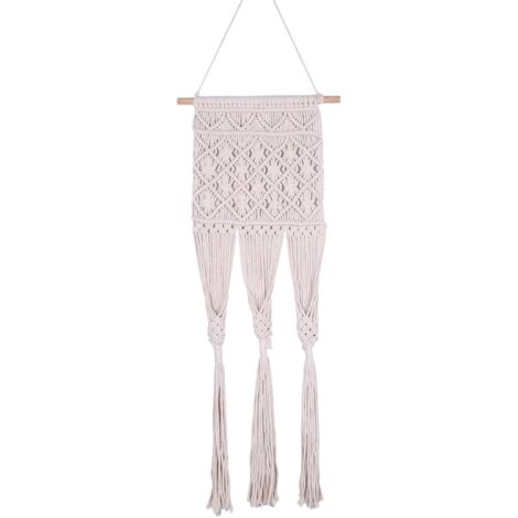 Macrame Rope Plant Hanger  Natural Rope Flower Pot Holder Handwoven Tapestry  Hanging Flower Pot Holder Indoor Outdoor Garden Decoration