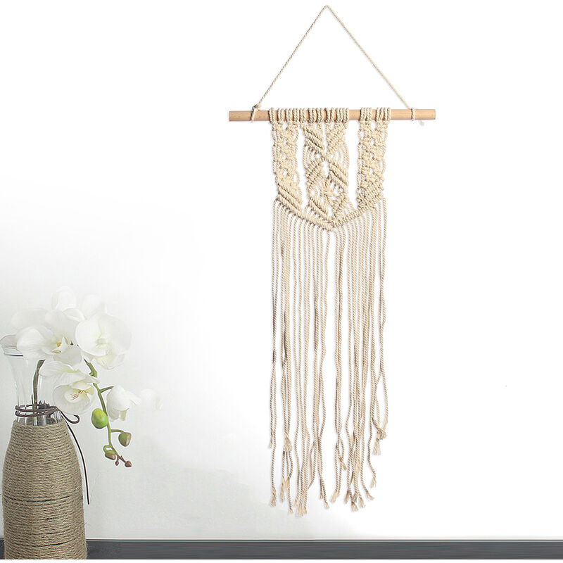 

Macramé Wall Hanging 35x85cm Regalo colgado tejido bohemio Hasaki