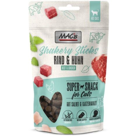 Mac's Cat  Shakery Sticks  Snack per gatti 50 g - Manzo e pollo 50 g