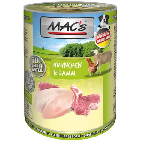 Macs Dog Hundenassfutter Adult getreidefrei 400 g Huhn & Lamm Nassfutter Hunde