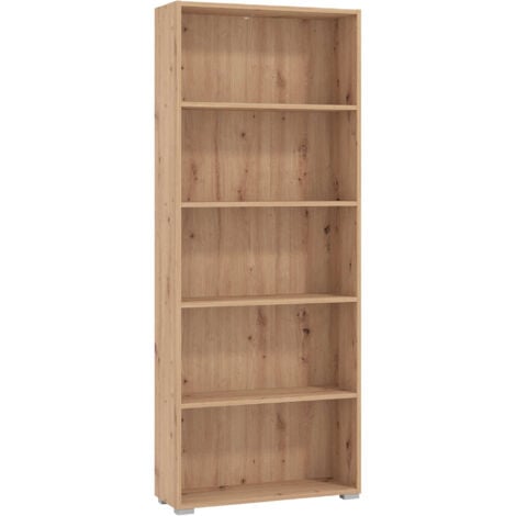 MADDIE - libreria cinque ripiani moderno minimal in legno