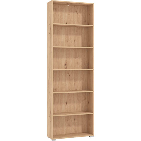 MADDIE - libreria sei ripiani moderno minimal in legno