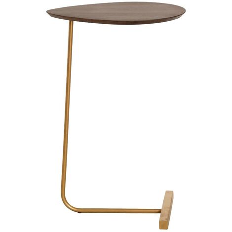 Made In Meubles – Bout de canapé en bois de manguier et métal – Plateau élégant 71x48 cm – Design contemporain pour salon moderne
