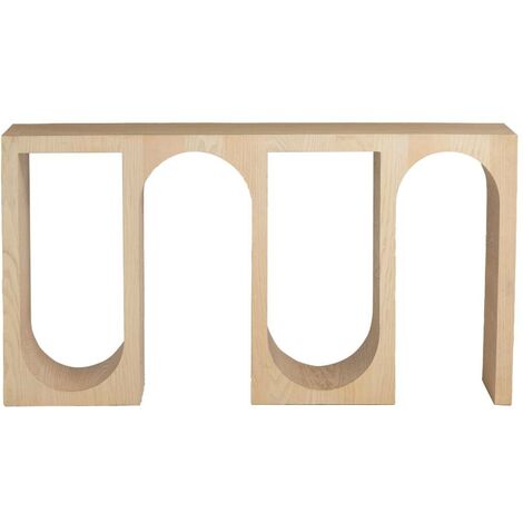 Made In Meubles – Console en chêne Octave – Dimensions H75 cm, L140 cm, P25 cm – Plateau lisse pour décor dynamique – Poids 23 kg