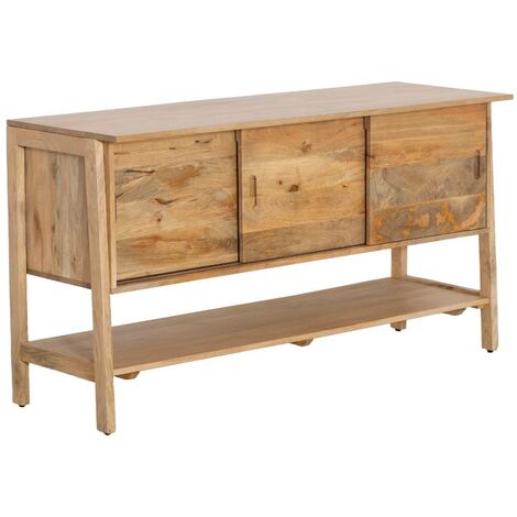 Made In Meubles – Meuble sous vasque simple en bois de manguier 145 cm – Dimensions H 78 x L 145 x P 50 cm – Capacité de rangement optimisée