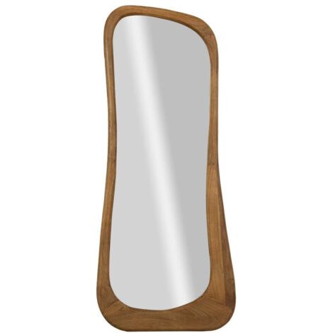 Made In Meubles – Miroir sur pied en bois de manguier 180 cm – Forme organique avec cadre sculpté – Pour chambre, entrée ou dressing