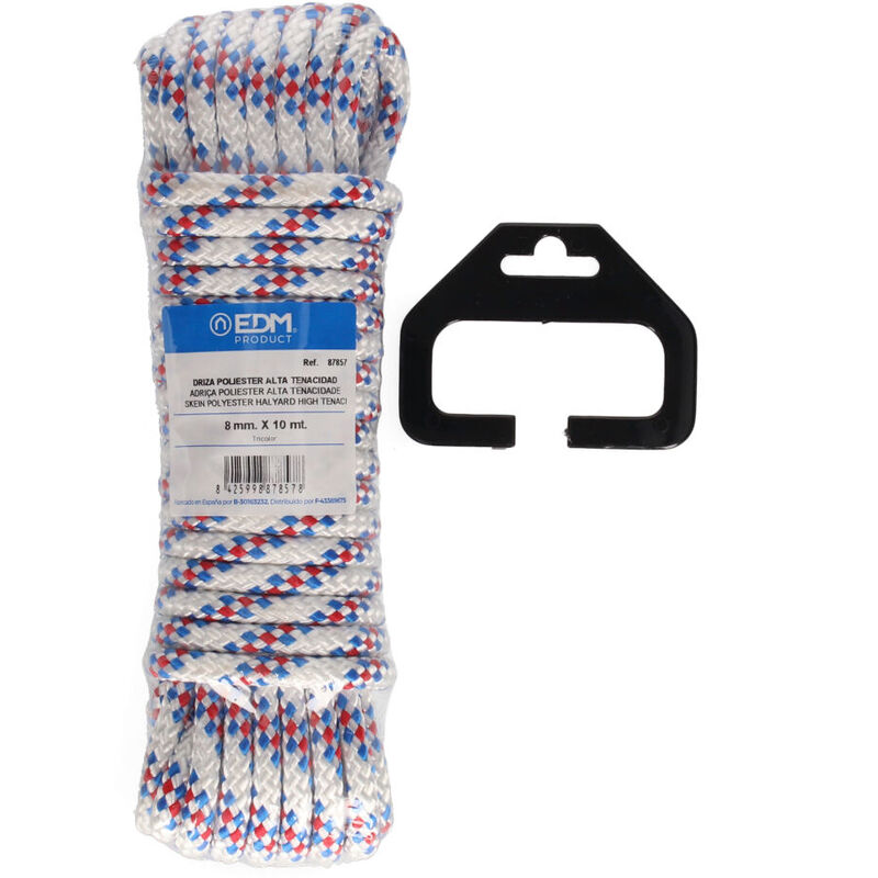

Madeja 10 mt. driza poliester alta tenacidad tricolor. calibre 8 mm - EDM