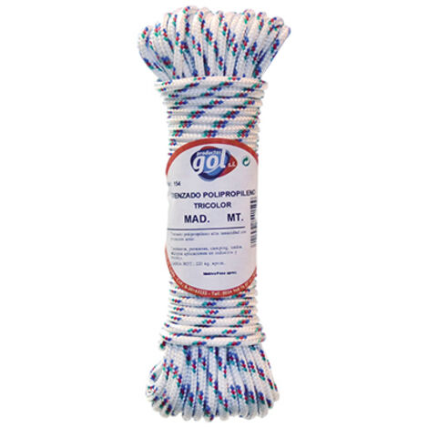 Madeja 25mt cuerda tender 5mm tricolor 154250