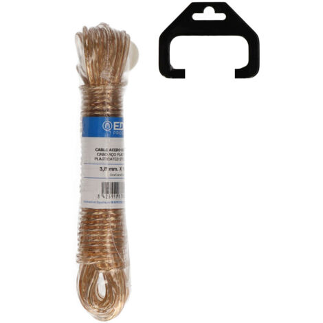MADEJA CABLE ACERO PLASTIFICADO 10m ORO EDM