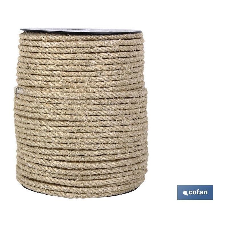 

Cuerda sisal 4 cabos 12 mm 50 mts natural