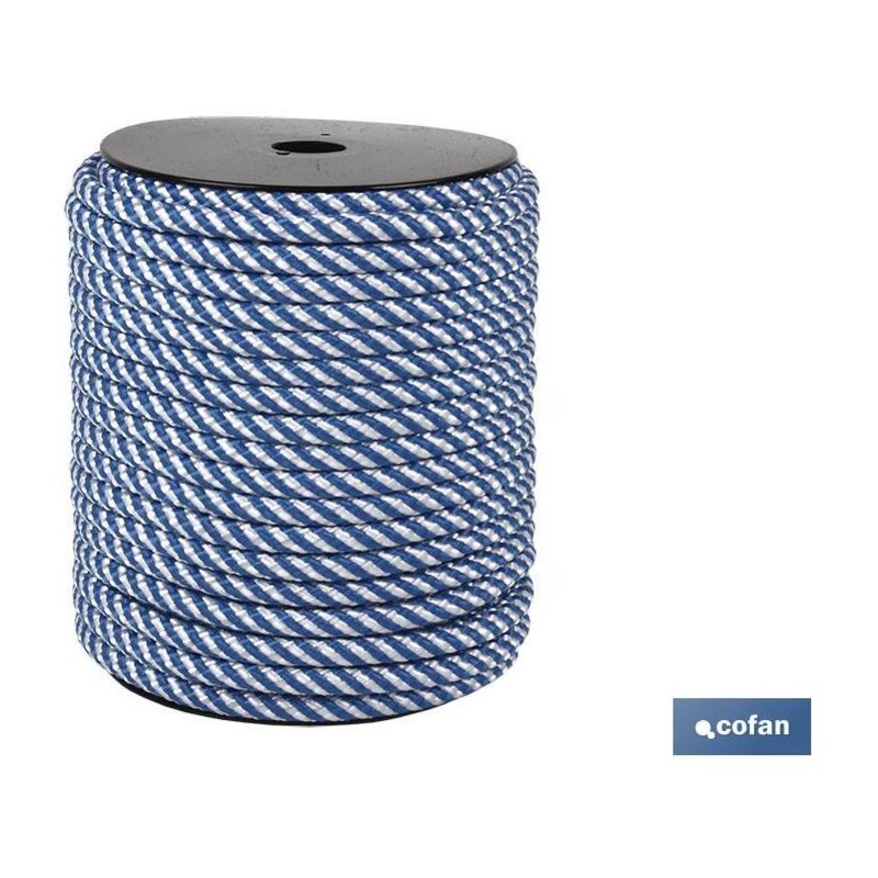 

Carrete cuerda helicoidal 12mm 50 m bcoazul