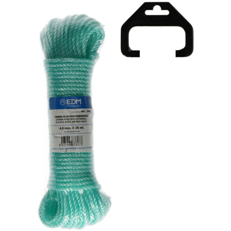Madeja cuerda plastico 25m verde edm