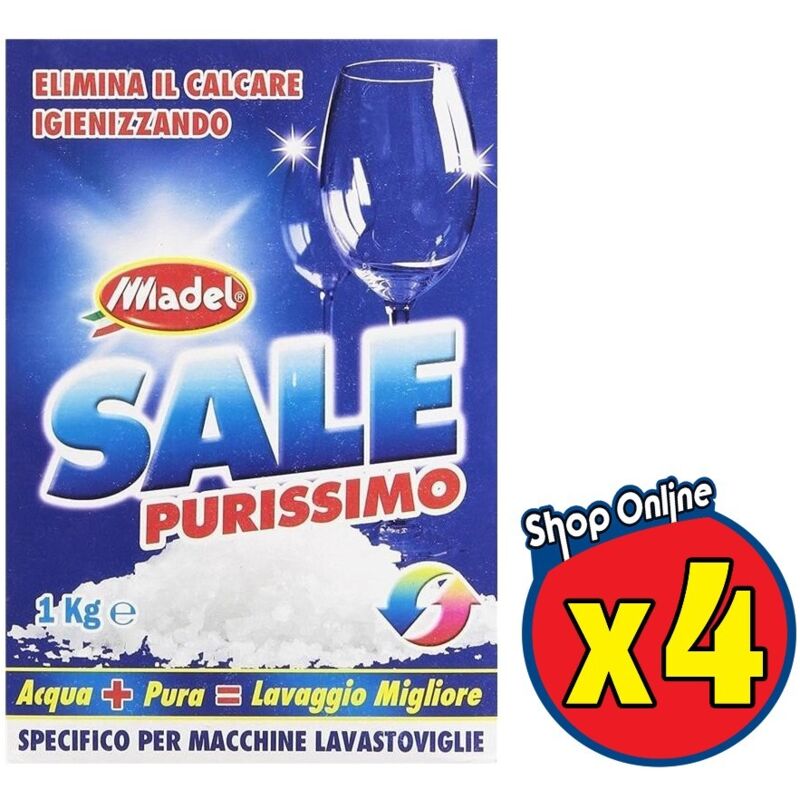 Sale purissimo per lavastoviglie 4 x 1 kg - Madel