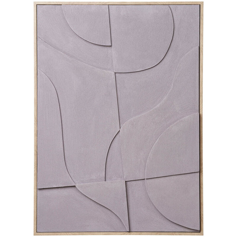 Madeline décoration murale relief no 2,50 avec cadre 50x70cm couleur sable.