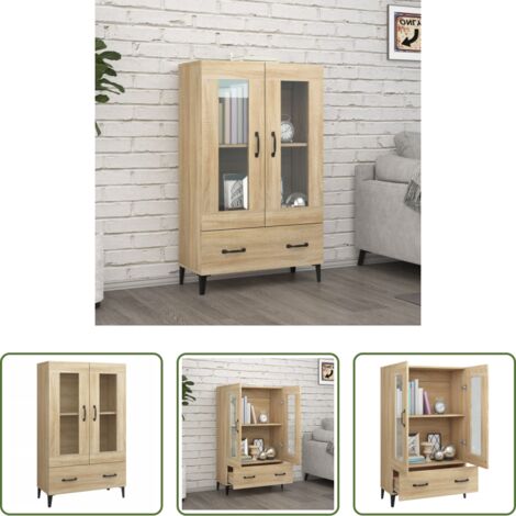 Madera contrachapada -  Aparador madera contrachapada roble Sonoma 70x31x115 cm