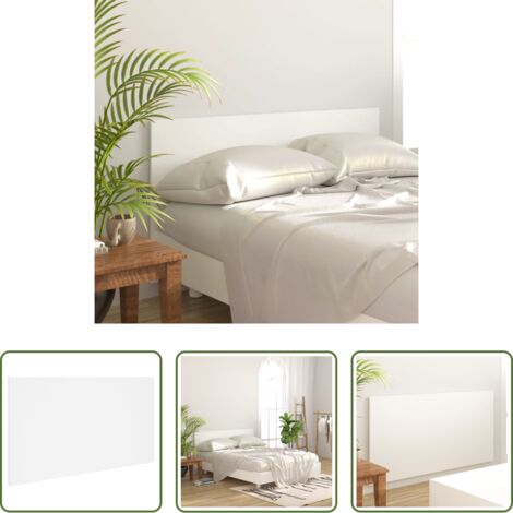 Madera contrachapada -  Cabecero de cama madera contrachapada blanco 160x1,5x80 cm