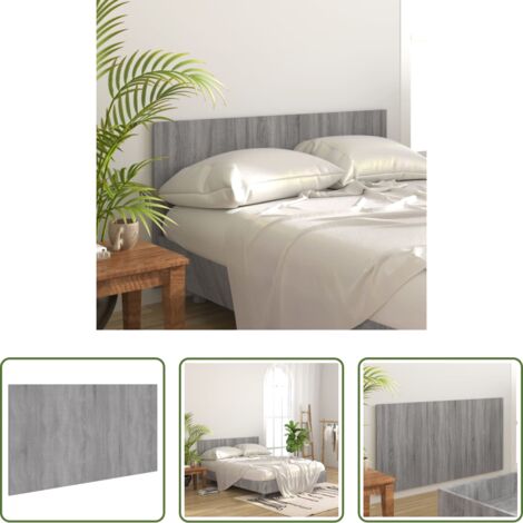Madera contrachapada -  Cabecero de cama madera contrachapada gris Sonoma 160x1,5x80 cm