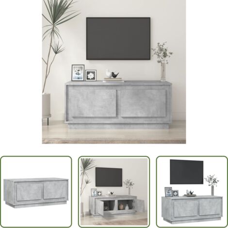 Madera contrachapada -  Mesa de centro madera contrachapada gris hormigón 102x50x44 cm